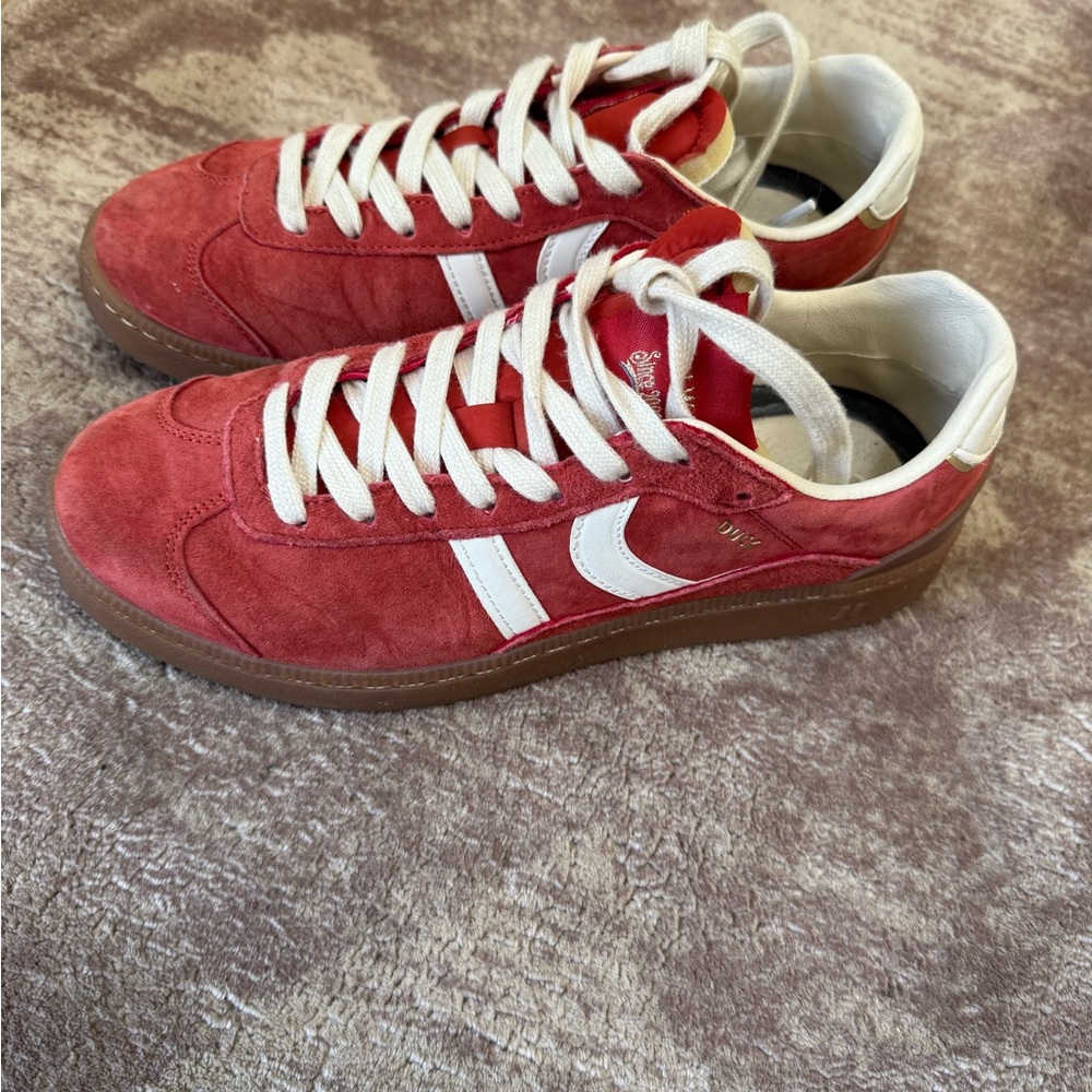 Coolway Red Suede Sneakers with White Details